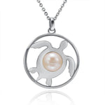 Pearl Honu Medallion Pendant Pendant Island by Koa Nani Akoya Pearl 