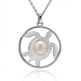 Pearl Honu Medallion Pendant Pendant Island by Koa Nani Akoya Pearl 