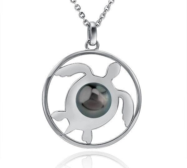 Pearl Honu Medallion Pendant Pendant Island by Koa Nani Tahitian Pearl 