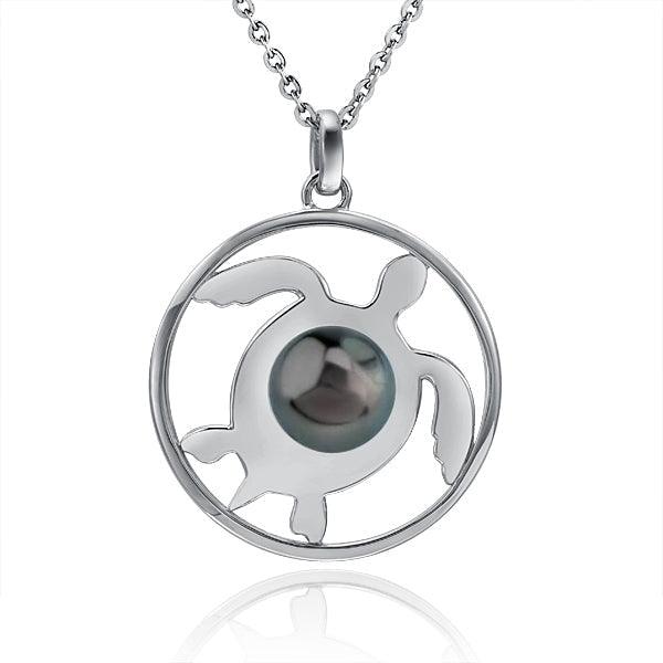 Pearl Honu Medallion Pendant Pendant Island by Koa Nani Tahitian Pearl 