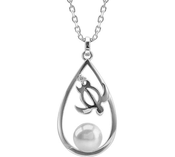 Pearl Honu Teardrop Pendant Pendant Island by Koa Nani Freshwater Pearl 