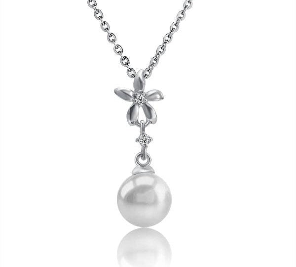 Pearl Jasmine Flower Pendant Pendant Island by Koa Nani Freshwater Pearl 