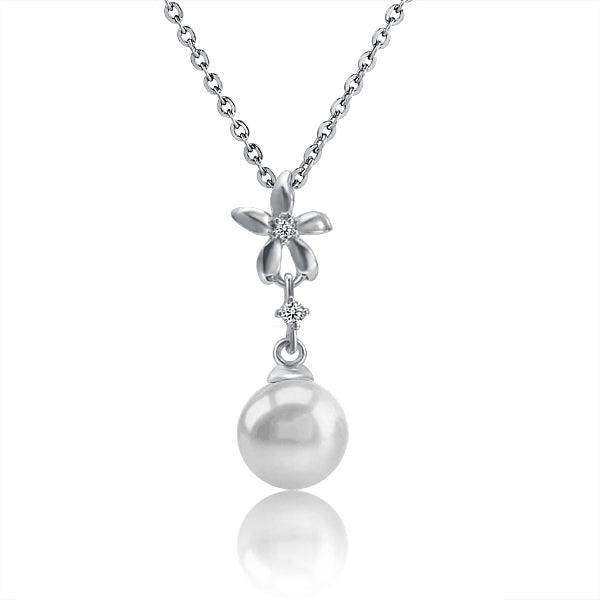 Pearl Jasmine Flower Pendant Pendant Island by Koa Nani Freshwater Pearl 