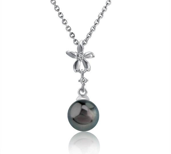 Pearl Jasmine Flower Pendant Pendant Island by Koa Nani Tahitian Pearl 