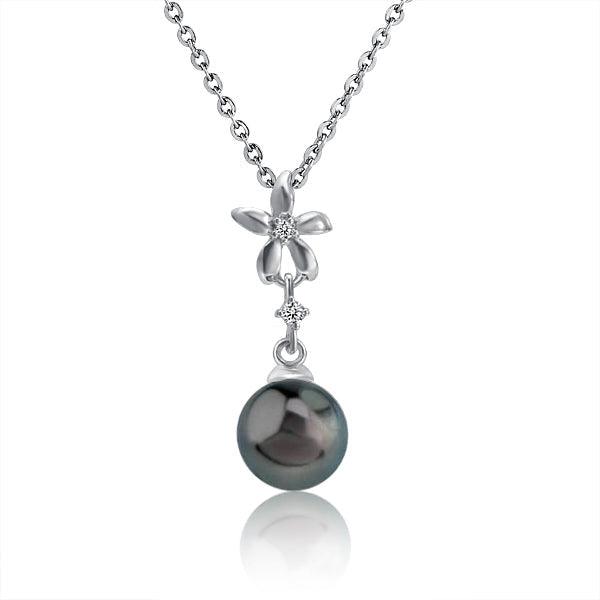 Pearl Jasmine Flower Pendant Pendant Island by Koa Nani Tahitian Pearl 