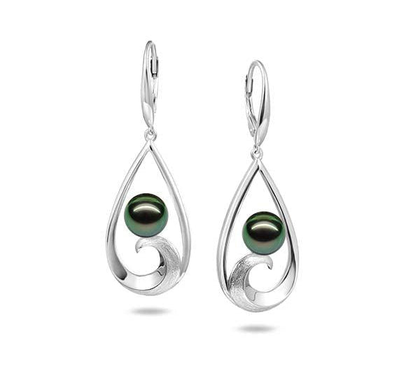 Pearl Kai Teardrop Earrings Earrings Island by Koa Nani Tahitian Pearl 
