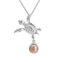 Pearl Keiki Honu Pendant Pendant Island by Koa Nani Akoya Pearl 