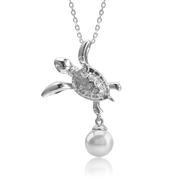 Pearl Keiki Honu Pendant Pendant Island by Koa Nani Freshwater Pearl 