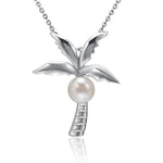 Pearl King Palm Tree Pendant Pendant Island by Koa Nani Akoya Pearl 