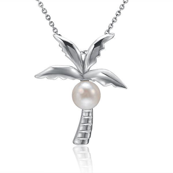 Pearl King Palm Tree Pendant Pendant Island by Koa Nani Akoya Pearl 