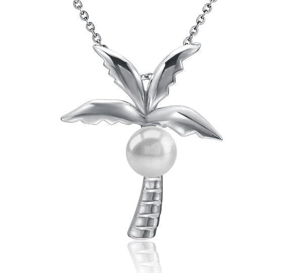 Pearl King Palm Tree Pendant Pendant Island by Koa Nani Freshwater Pearl 