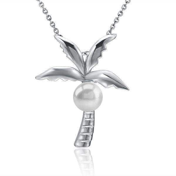 Pearl King Palm Tree Pendant Pendant Island by Koa Nani Freshwater Pearl 