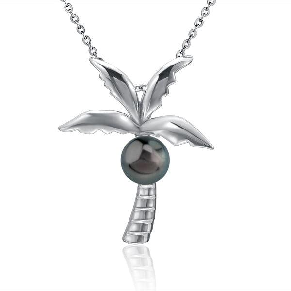 Pearl King Palm Tree Pendant Pendant Island by Koa Nani Tahitian Pearl 