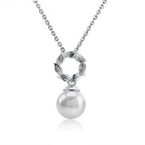 Pearl Maile Leaf Lei Pendant Pendant Island by Koa Nani Freshwater Pearl 