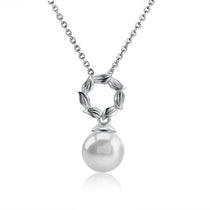 Pearl Maile Leaf Lei Pendant Pendant Island by Koa Nani Freshwater Pearl 