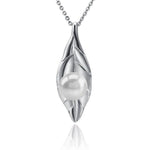 Pearl Maile Leaf Pendant Pendant Island by Koa Nani Freshwater Pearl 