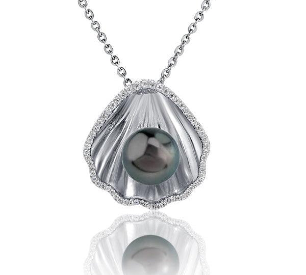 Pearl Mermaid’s Oyster Shell Pendant Pendant Island by Koa Nani Tahitian Pearl 