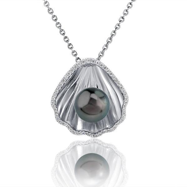 Pearl Mermaid’s Oyster Shell Pendant Pendant Island by Koa Nani Tahitian Pearl 