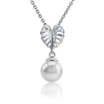 Pearl Monstera Leaf Pendant Pendant Island by Koa Nani Freshwater Pearl 