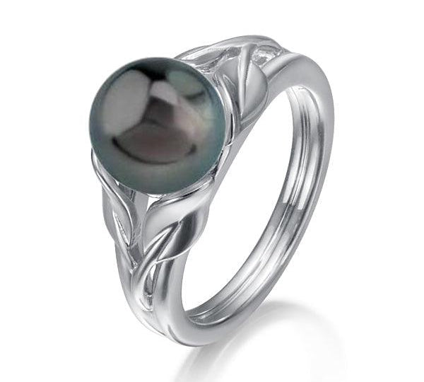 Pearl Moon Vine Ring Ring Island by Koa Nani 5.0 Tahitian Pearl 