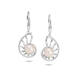 Pearl Nautilus Earrings Earrings Island by Koa Nani Freshwater Pearl 