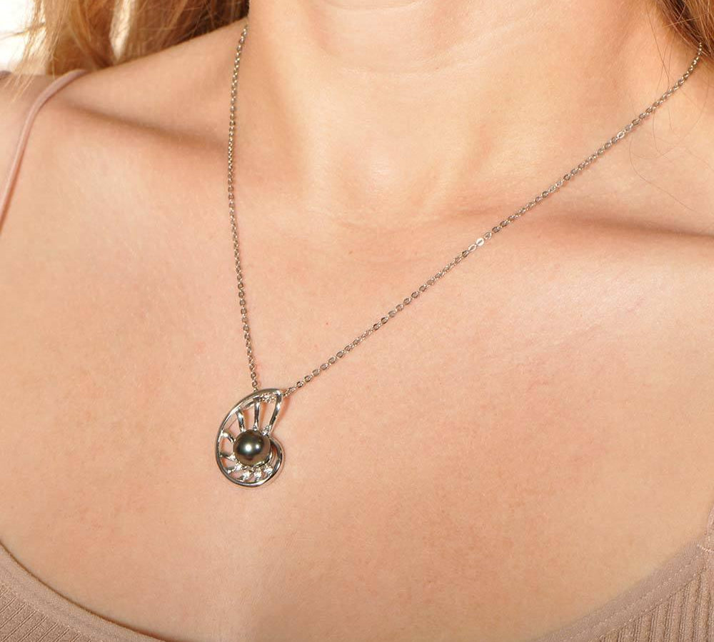 Pearl Nautilus Pendant Pendant Island by Koa Nani 