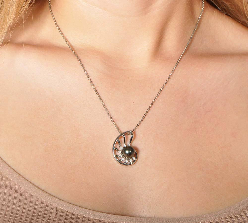 Pearl Nautilus Pendant Pendant Island by Koa Nani 