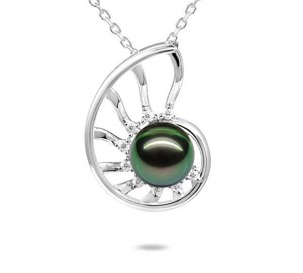Pearl Nautilus Pendant Pendant Island by Koa Nani Tahitian Pearl 