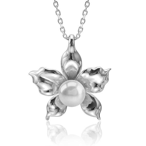 Pearl Orchid Pendant Pendant Island by Koa Nani Freshwater Pearl 