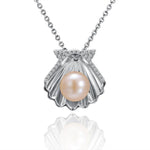 Pearl Oyster Shell Pendant Pendant Island by Koa Nani Akoya Pearl White Gold 