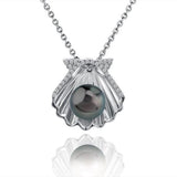 Pearl Oyster Shell Pendant Pendant Island by Koa Nani Tahitian Pearl White Gold 