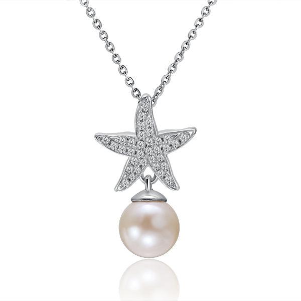 Pearl Pavé Sea Star Pendant Pendant Island by Koa Nani Akoya Pearl 