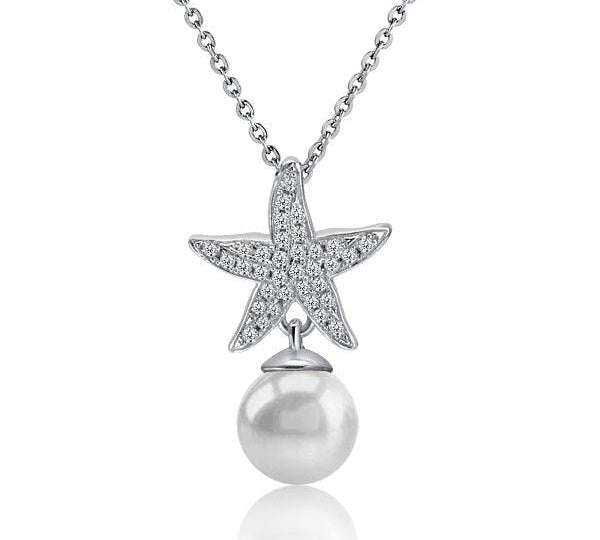Pearl Pavé Sea Star Pendant Pendant Island by Koa Nani Freshwater Pearl 