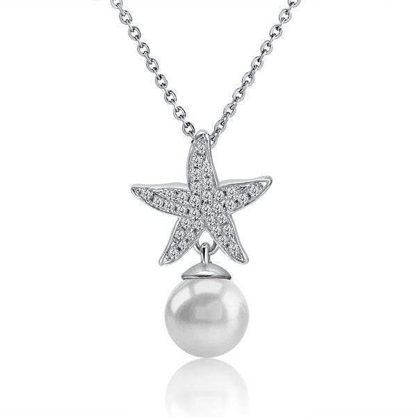 Pearl Pavé Sea Star Pendant Pendant Island by Koa Nani Freshwater Pearl 