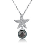 Pearl Pavé Sea Star Pendant Pendant Island by Koa Nani Tahitian Pearl 