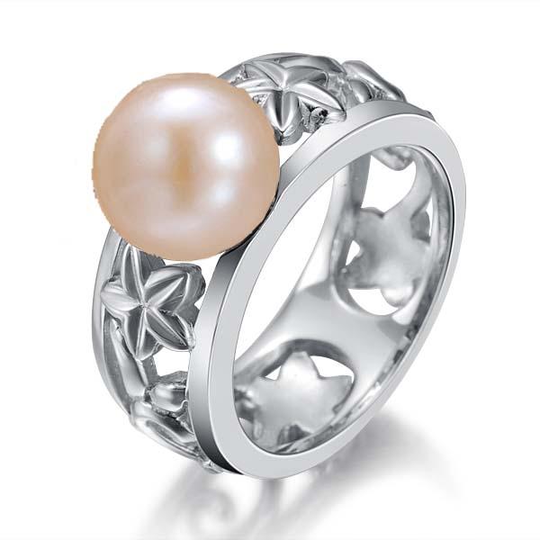 Pearl Pikake Lei Ring Ring Island by Koa Nani 5.0 Akoya Pearl 