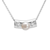 Pearl Plumeria Barrel Pendant Pendant Island by Koa Nani Akoya Pearl 