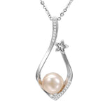 Pearl Plumeria Branch Pendant Pendant Island by Koa Nani Akoya Pearl 