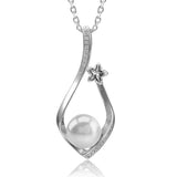 Pearl Plumeria Branch Pendant Pendant Island by Koa Nani Freshwater Pearl 