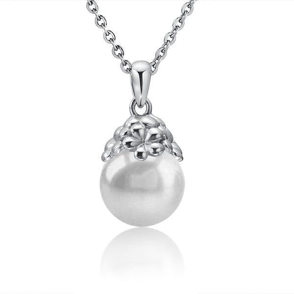 Pearl Plumeria Cluster Pendant Pendant Island by Koa Nani Freshwater Pearl 
