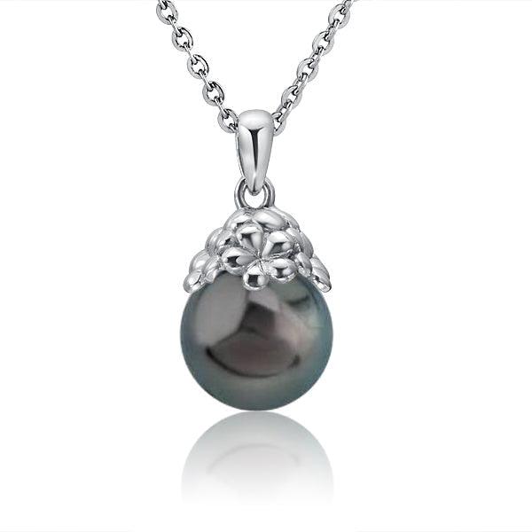 Pearl Plumeria Cluster Pendant Pendant Island by Koa Nani Tahitian Pearl 