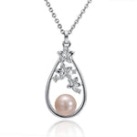 Pearl Plumeria Cluster Teardrop Pendant Pendant Island by Koa Nani Akoya Pearl 
