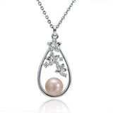 Pearl Plumeria Cluster Teardrop Pendant Pendant Island by Koa Nani Akoya Pearl 