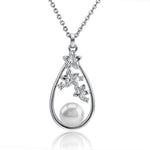 Pearl Plumeria Cluster Teardrop Pendant Pendant Island by Koa Nani Freshwater Pearl 