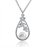 Pearl Plumeria Cluster Teardrop Pendant Pendant Island by Koa Nani Freshwater Pearl 