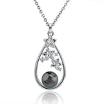 Pearl Plumeria Cluster Teardrop Pendant Pendant Island by Koa Nani Tahitian Pearl 