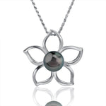 Pearl Plumeria Cut-out Pendant Pendant Island by Koa Nani Tahitian Pearl 