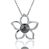 Pearl Plumeria Cut-out Pendant Pendant Island by Koa Nani Tahitian Pearl 