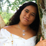 Pearl Plumeria Cut-out Pendant Pendant Island by Koa Nani 