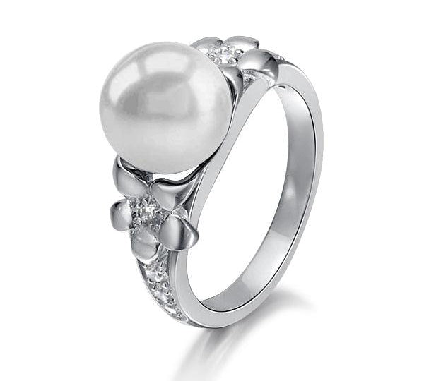 Pearl Plumeria Garden Ring Ring Island by Koa Nani 5.0 Freshwater Pearl 